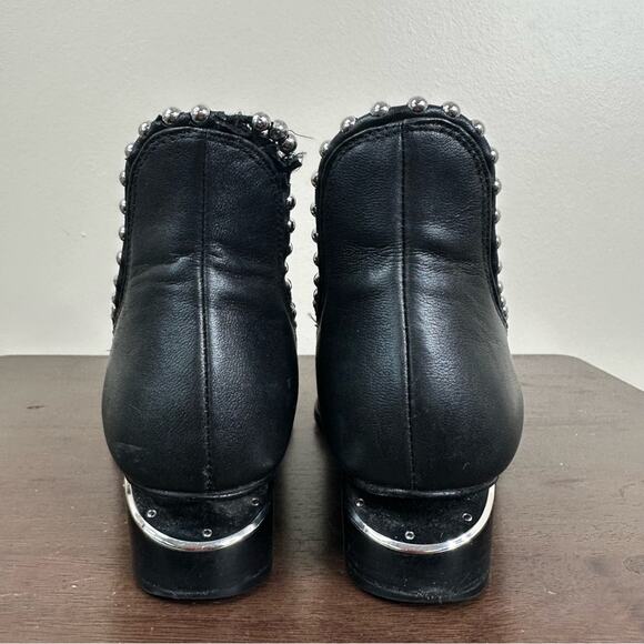 Alexander Wang Kori Cutout Studded Black Leather Ankle Boots Womens 36.5 - Picture 4 of 12